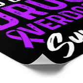 Poster Survivant du guerrier de sensibilisation à la surd (Coin)