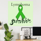 Poster Survivant du lymphome (Bureau à domicile)