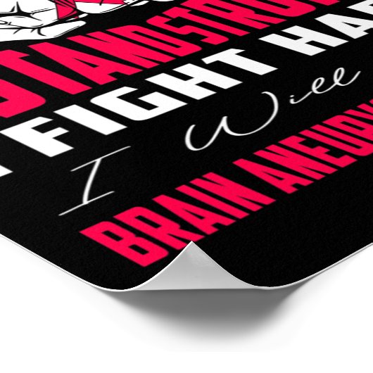 POSTER SURVIVANT JE ME TENDS FORT CERVEAU ANÉURYSME SENSI (Coin)