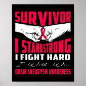 POSTER SURVIVANT JE ME TENDS FORT CERVEAU ANÉURYSME SENSI (Devant)