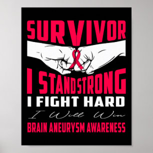 POSTER SURVIVANT JE ME TENDS FORT CERVEAU ANÉURYSME SENSI