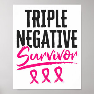 Poster Survivant Négatif Tnbc Sensibilisation au cancer d