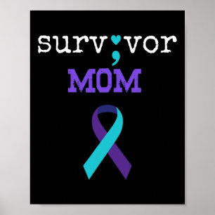 Poster Survivante Maman - Semicolon Cadeau Prévention du