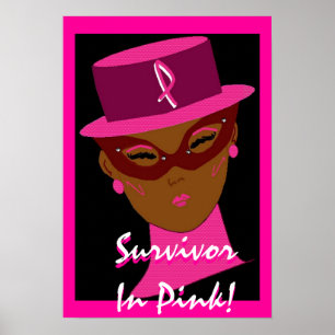 Poster "Survivor In Pink" - Personnalisable