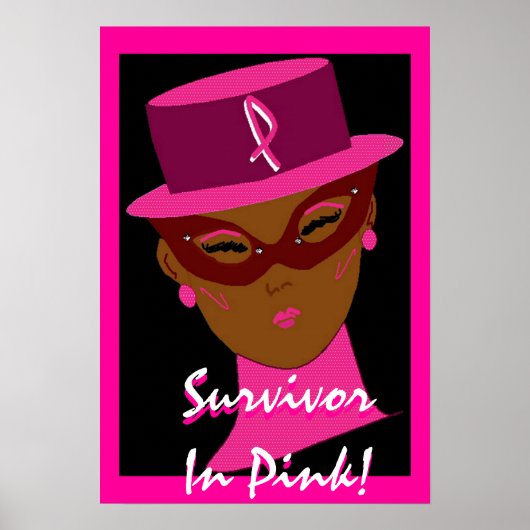 poster "Survivor in roze" -  (Voorkant)