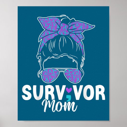 Poster Survivor Mom - Semicolon Suicide Prevention Awaren (Devant)