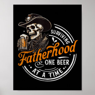 Poster Survivre à la paternité une bière à la fois squele