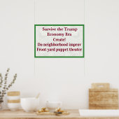 Poster Survivre à l'économie Trump Créez ! (Cuisine)