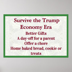 Poster Survivre à l'économie Trump Meilleurs Cadeaux