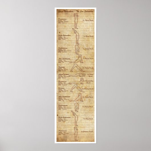 Poster Suryanamaskara - Salutation Soleil - Portrait (Devant)