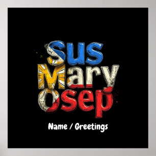 Poster Sus Mary Osep Fierté philippine personnalisable