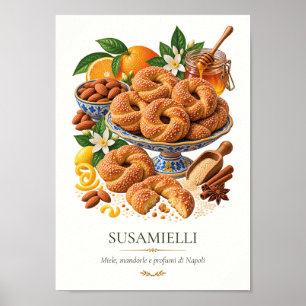 Poster Susamielli – Vintage Italian Dessert