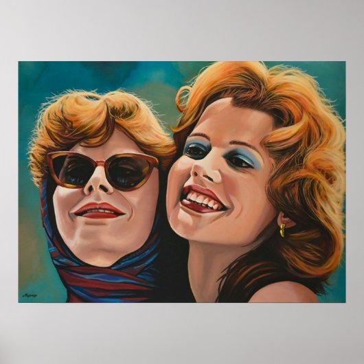 Poster Susan Sarandon et Geena Davies alias Thelma et L (Devant)