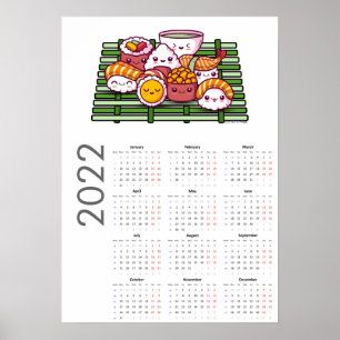 Poster Sushi Calendar 2022