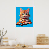 Poster Sushi Cat (Cuisine)