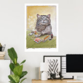 Poster Sushi Cat Tempura Udon (Bureau à domicile)
