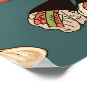 Poster Sushi coloré et rouleaux sans couture motif, excel (Coin)