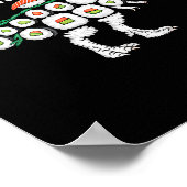 Poster Sushi Dinosaur T-rex Japanese Food Funny Sushi Rol (Coin)