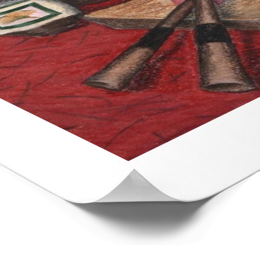 Poster Sushi et Sake (Coin)