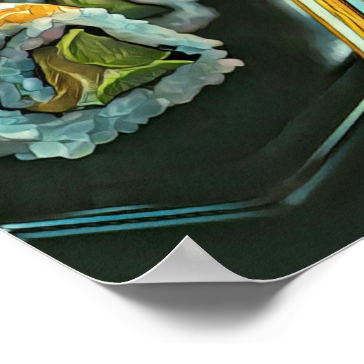 Poster Sushi japonais (Coin)