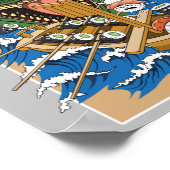 Poster Sushi Lover japonais (Coin)