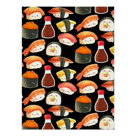 Poster Sushi Mignon (Devant)
