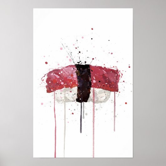 Poster Sushi Négiri de thon (Devant)