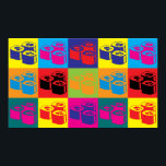 Poster Sushi Pop Art<br><div class="desc">Sushi Pop Art. Si le Sushi est votre passe-temps,  votre occupation ou votre obsession,  montrez-le avec de grands t-shirts,  des tasses,  des autocollants et plus encore. Ce sont aussi de grands cadeaux pour les autres fans de Sushi !</div>