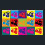 Poster Sushi Pop Art<br><div class="desc">Sushi Pop Art. Si le Sushi est votre passe-temps, votre occupation ou votre obsession, montrez-le avec de grands t-shirts, des tasses, des autocollants et plus encore. Ce sont aussi de grands cadeaux pour les autres fans de Sushi !</div>