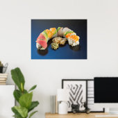 Poster Sushi Roll Arc-en-ciel (Bureau à domicile)