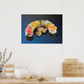 Poster Sushi Roll Arc-en-ciel (Cuisine)