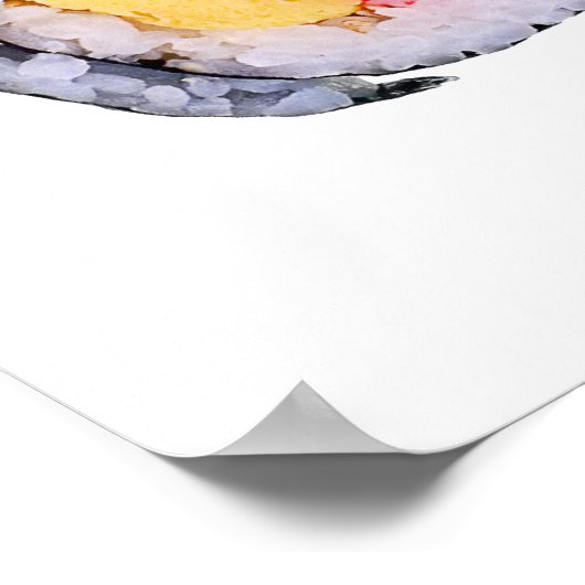 Poster Sushi Roll & Chopsticks - Customized Template (Coin)