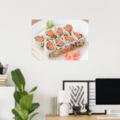 Poster Sushi roulé de thon épicé (Bureau à domicile)