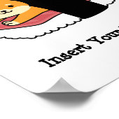 Poster Sushi Shiba Inu - Cute Chien Japonais nourriture (Coin)