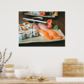 Poster Sushi Yam Maki Rolls Aliments Asiatiques (Cuisine)
