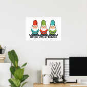 Poster Suspendu Avec Mes Gnomes Mignon (Bureau à domicile)