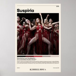 Poster Suspiria Luca Guadagnino Film minimaliste Vintage