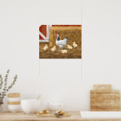 Poster Sussex Chicken Mama Hen et Chicks (Cuisine)