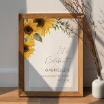 Poster SUTTON Sunflower Bachelorette Party Bienvenue 18x2<br><div class="desc">La collection Sutton présente de superbes tournesols peints à la main et de la verdure. Les couleurs riches et les détails complexes des tournesols apportent un sentiment de beauté naturelle et de chaleur à tout événement. Cette collection est un choix idéal pour les événements d'été et d'automne, car elle saisit...</div>