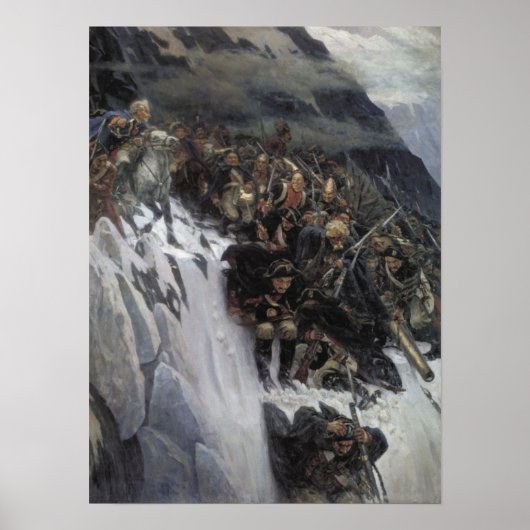 Poster Suvorov traversant les Alpes (Devant)