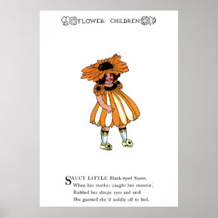 Poster Suzanne à l'oeil noir