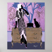 Poster Suzanne en violet et bleu (Devant)