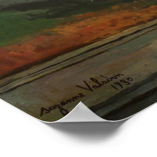 Poster Suzanne Valadon Fleurs devant une fenêtre (Coin)