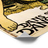 Poster SUZY DEGUEZ Danse musicale Vintage Eugene Grasset (Coin)