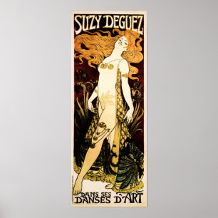 Poster SUZY DEGUEZ Danse musicale Vintage Eugene Grasset