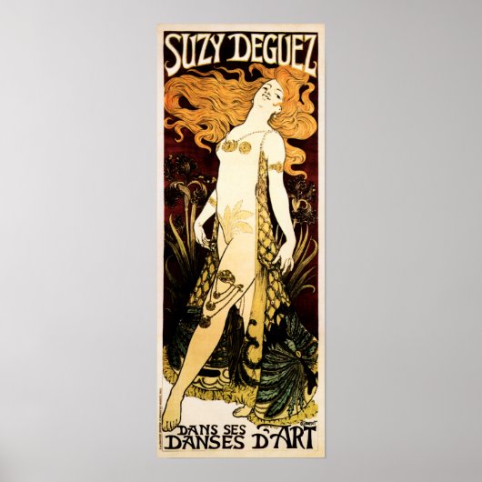 Poster SUZY DEGUEZ Danse musicale Vintage Eugene Grasset (Devant)
