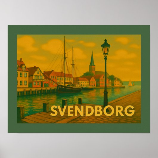 Poster Svendborg Denmark Castle (Devant)