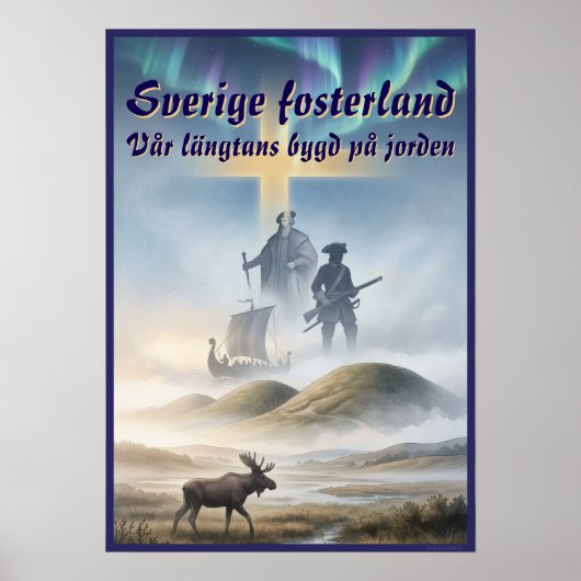 Poster — Sverige fosterland (Devant)