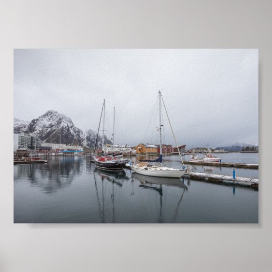 Poster Svolvaer Îles Lofoten (Devant)