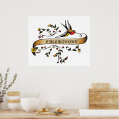 Poster Swallow and Scroll with Phlebotomy (Cuisine)